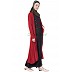 Modest A line Abaya with Red Hosiery Shrug
